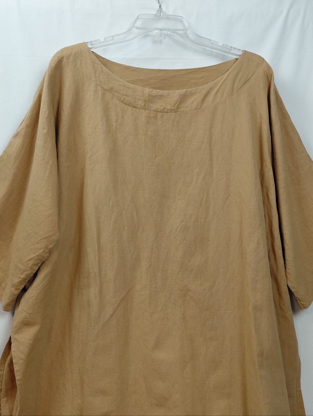 Dr. Flax Tunic Top One Size Tan 100% European Linen
